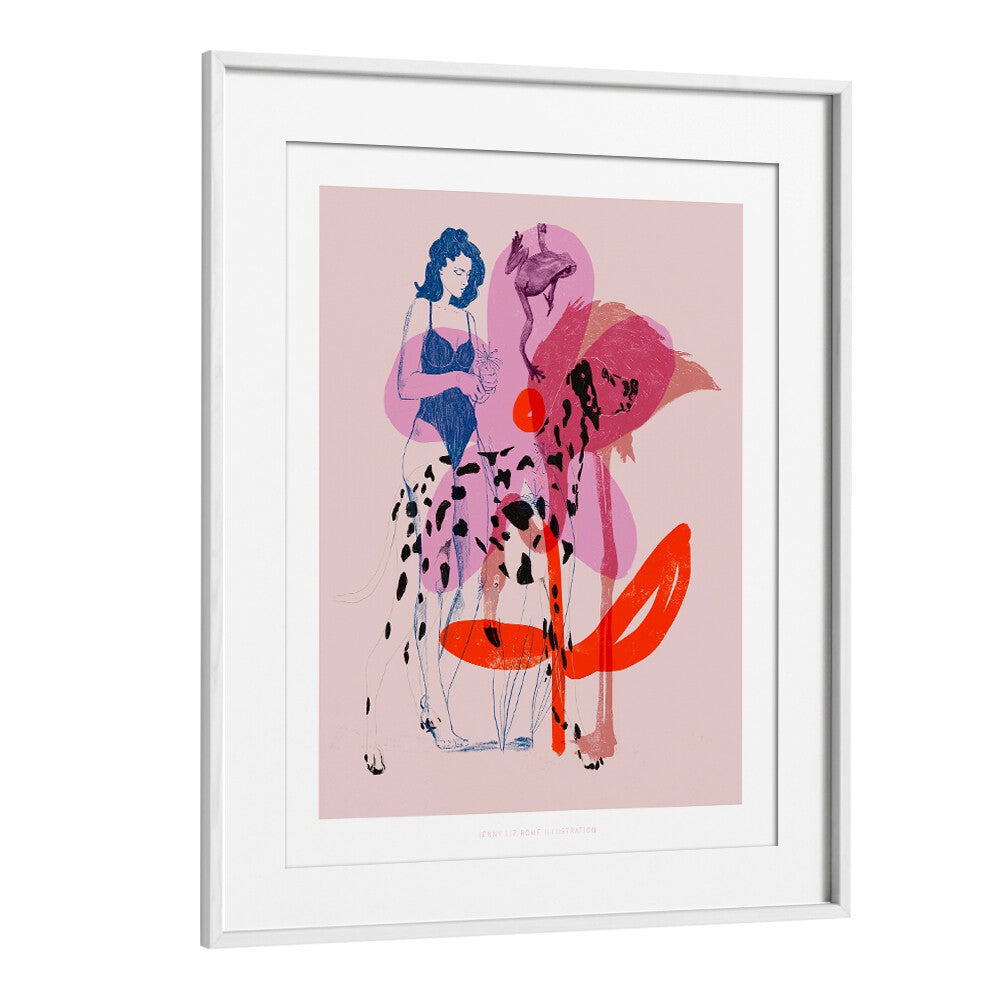 jlr collage iii portraits-figurative illustrations in White Frame With Mount