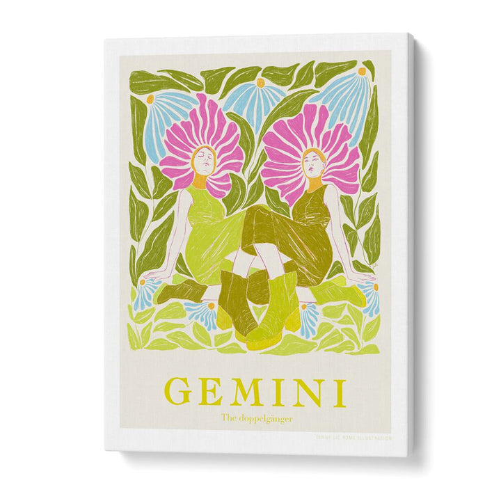 jlr gemini portraits-figurative illustrations in Gallery Wrap