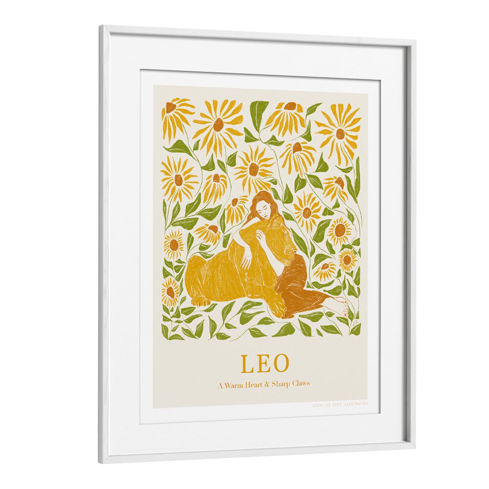 jlr leo portraits-figurative illustrations in White Frame With Mount