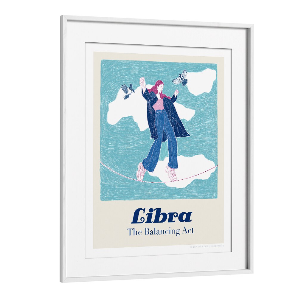 jlr libra portraits-figurative illustrations in White Frame With Mount