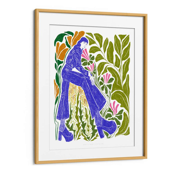 jlr rosealie portraits-figurative illustrations in Oak Wood Frame With Mount