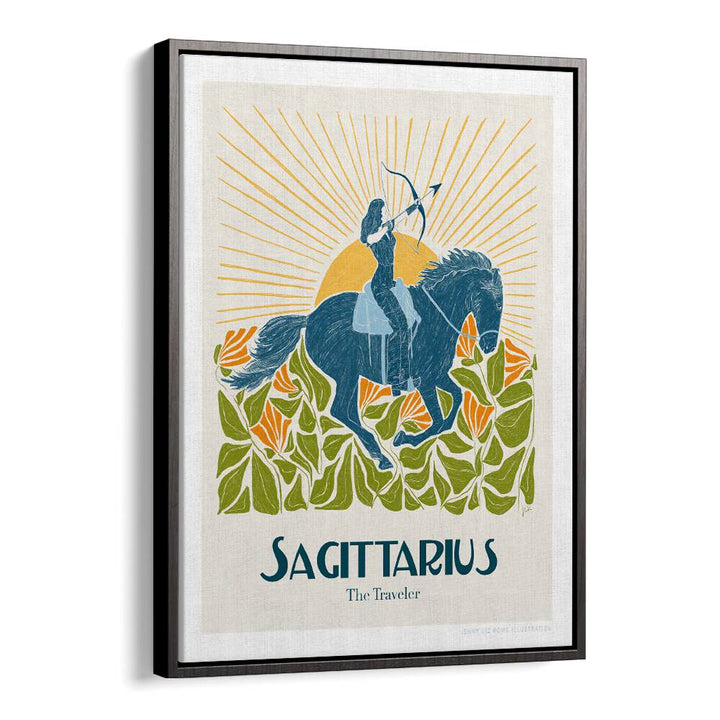 jlr sagittarius portraits-figurative illustrations in Black Floater Frame