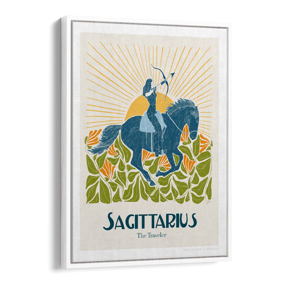 jlr sagittarius portraits-figurative illustrations in White Floater Frame