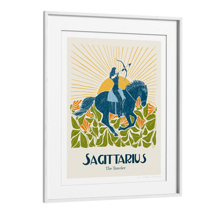 jlr sagittarius portraits-figurative illustrations in White Frame With Mount