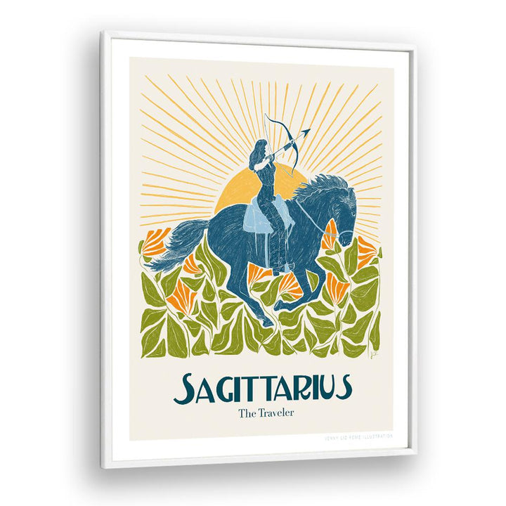 jlr sagittarius portraits-figurative illustrations in White Plain Frame