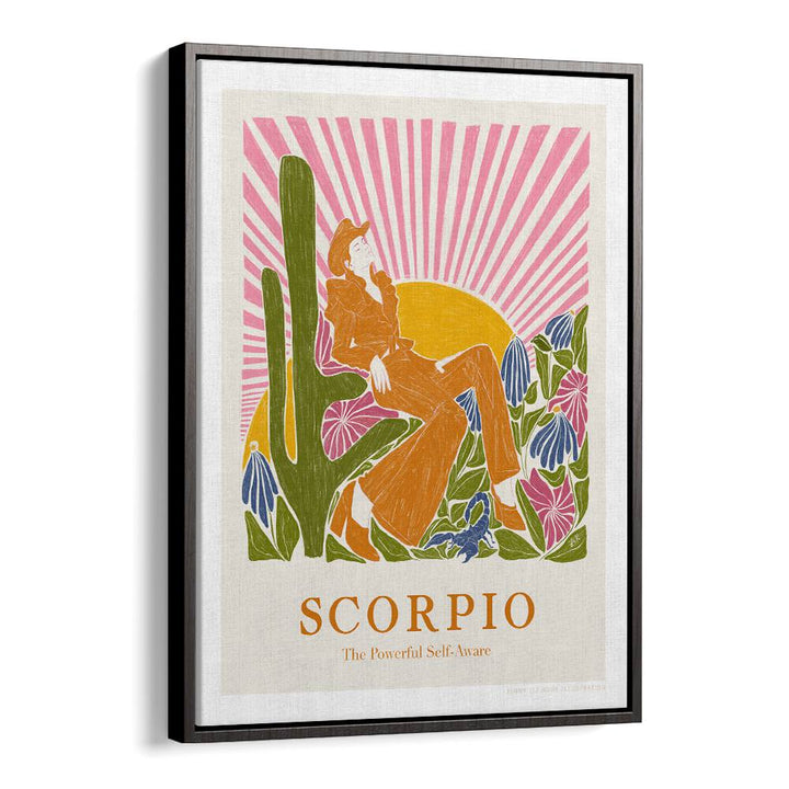 jlr scorpio portraits-figurative illustrations in Black Floater Frame