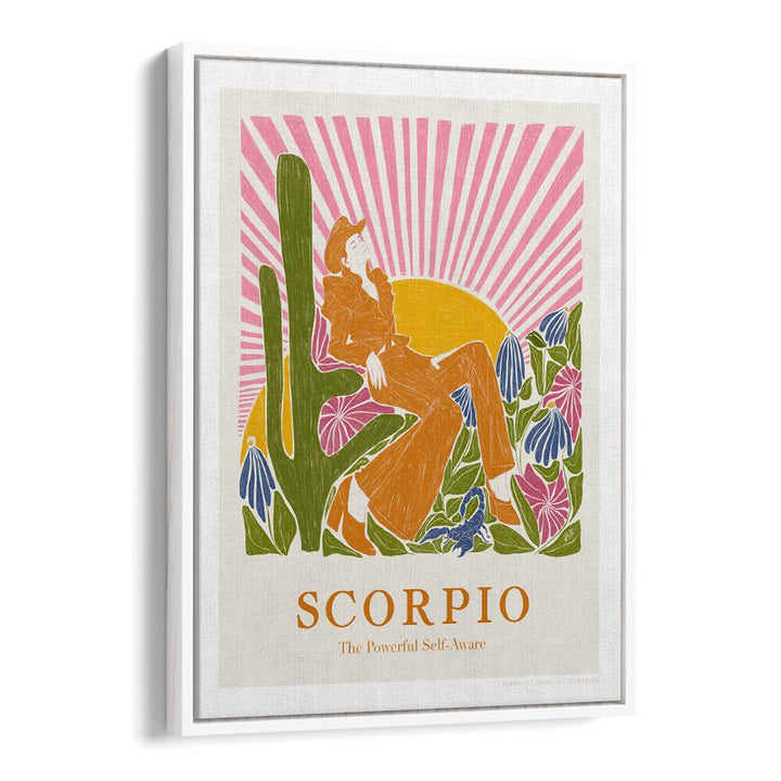 jlr scorpio portraits-figurative illustrations in White Floater Frame