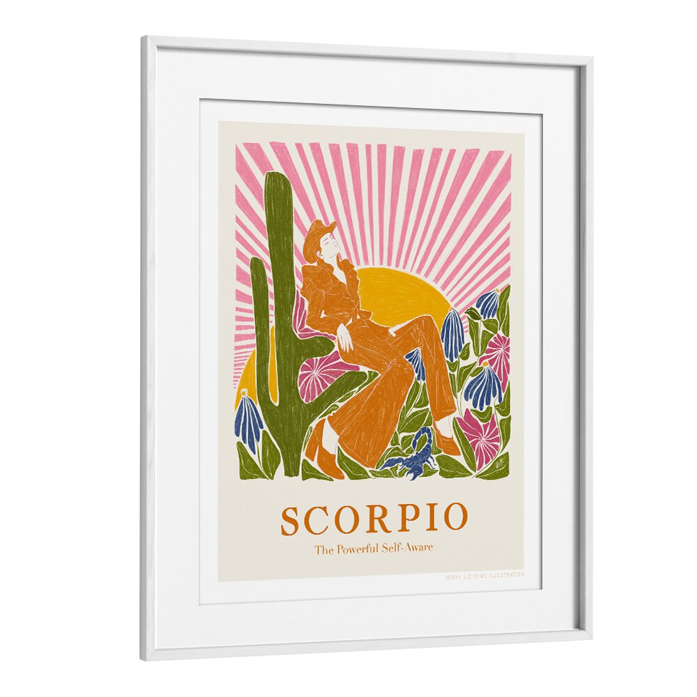 jlr scorpio portraits-figurative illustrations in White Frame With Mount