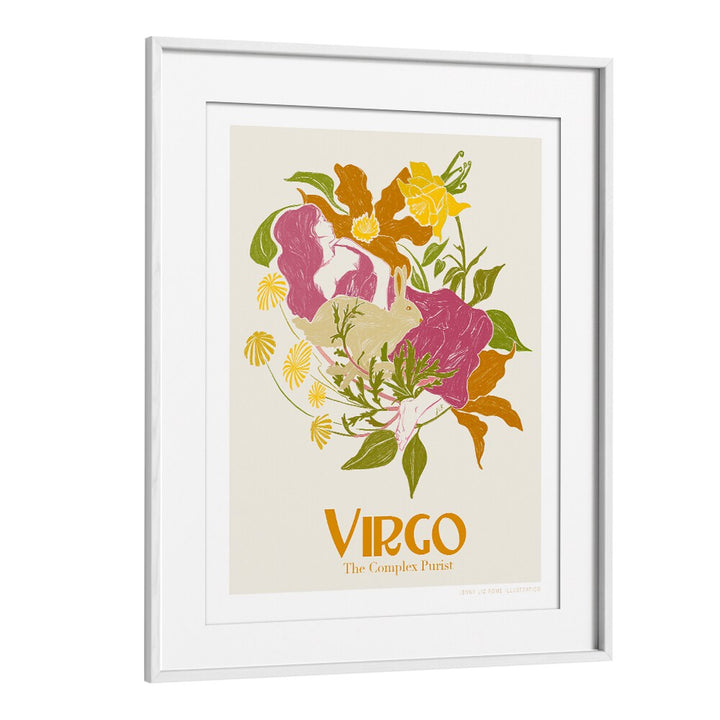 jlr virgo portraits-figurative illustrations in White Frame With Mount