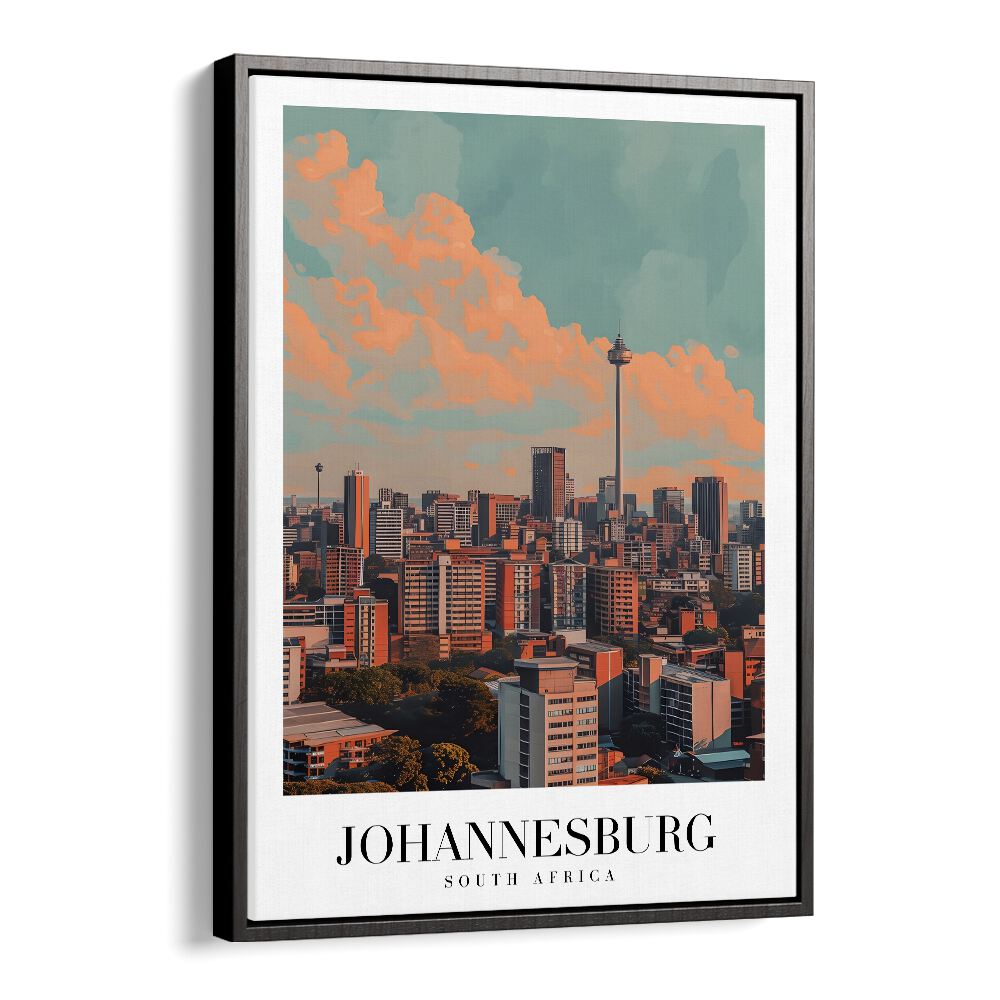 johannesburg-south africa II travel posters in Black Floater Frame