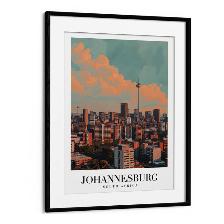 johannesburg-south africa II travel posters in Black Frame With Mount