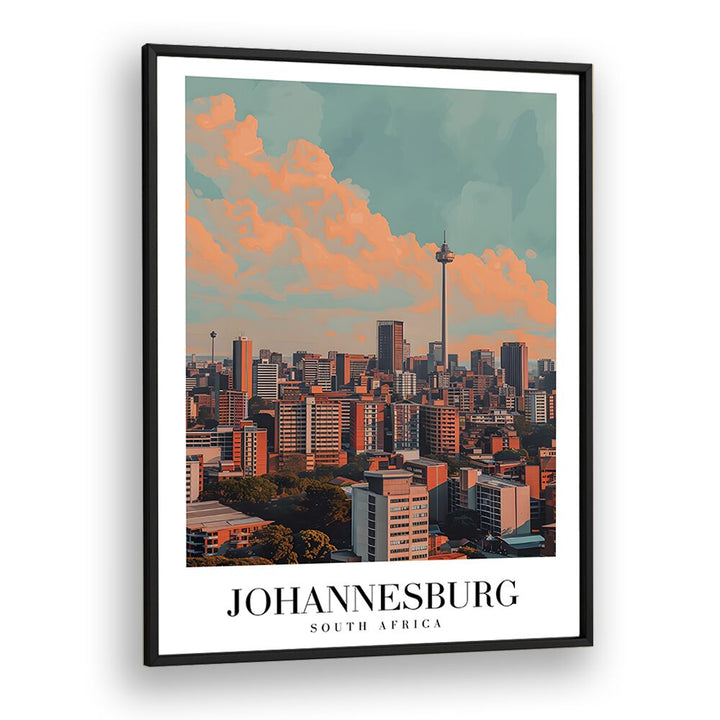 johannesburg-south africa II travel posters in Black Plain Frame