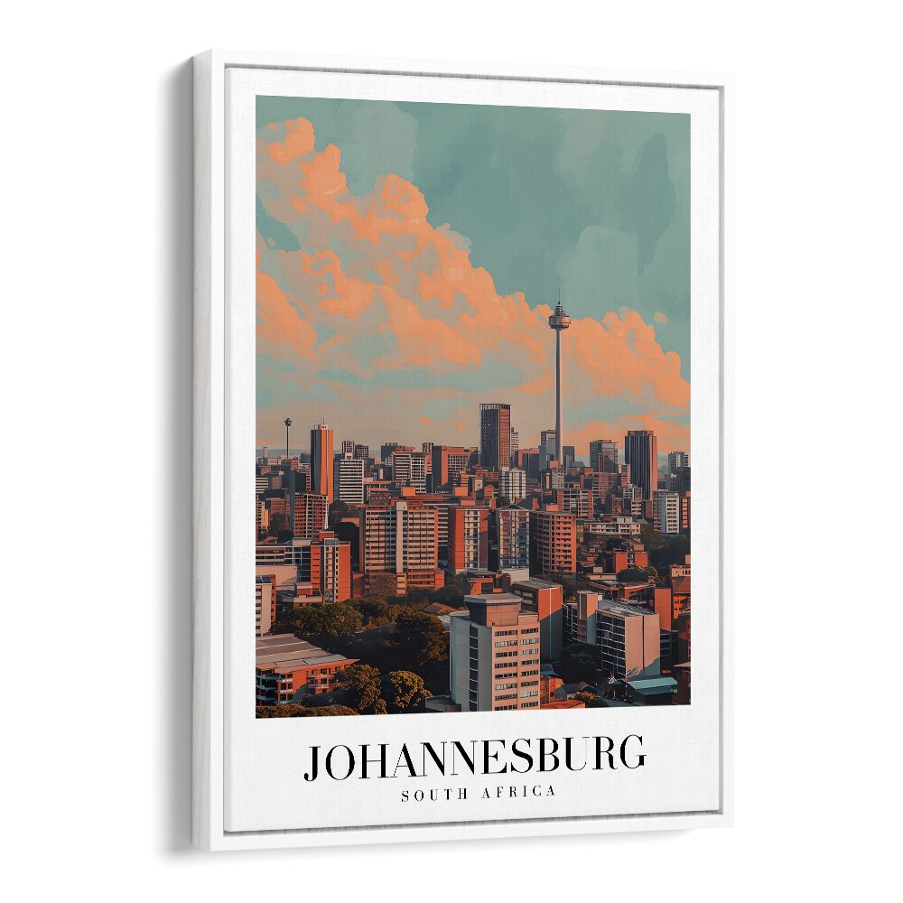 johannesburg-south africa II travel posters in White Floater Frame