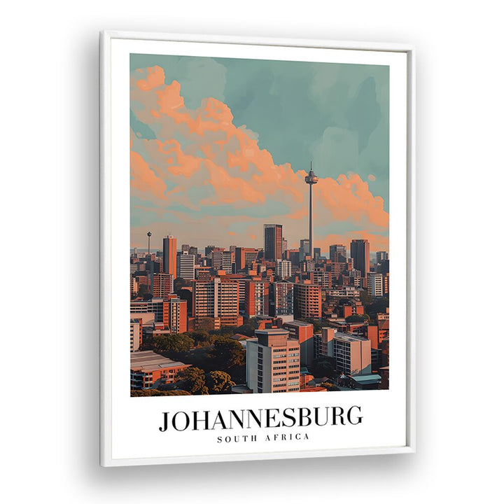 johannesburg-south africa II travel posters in White Plain Frame