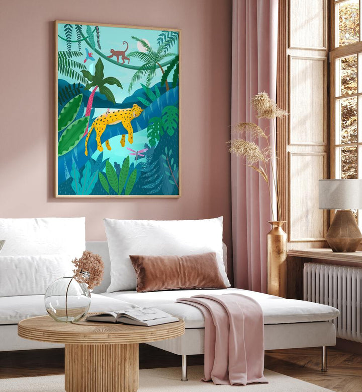 jungle leopard by petra lidze kids room art Artwork I placed on a wall