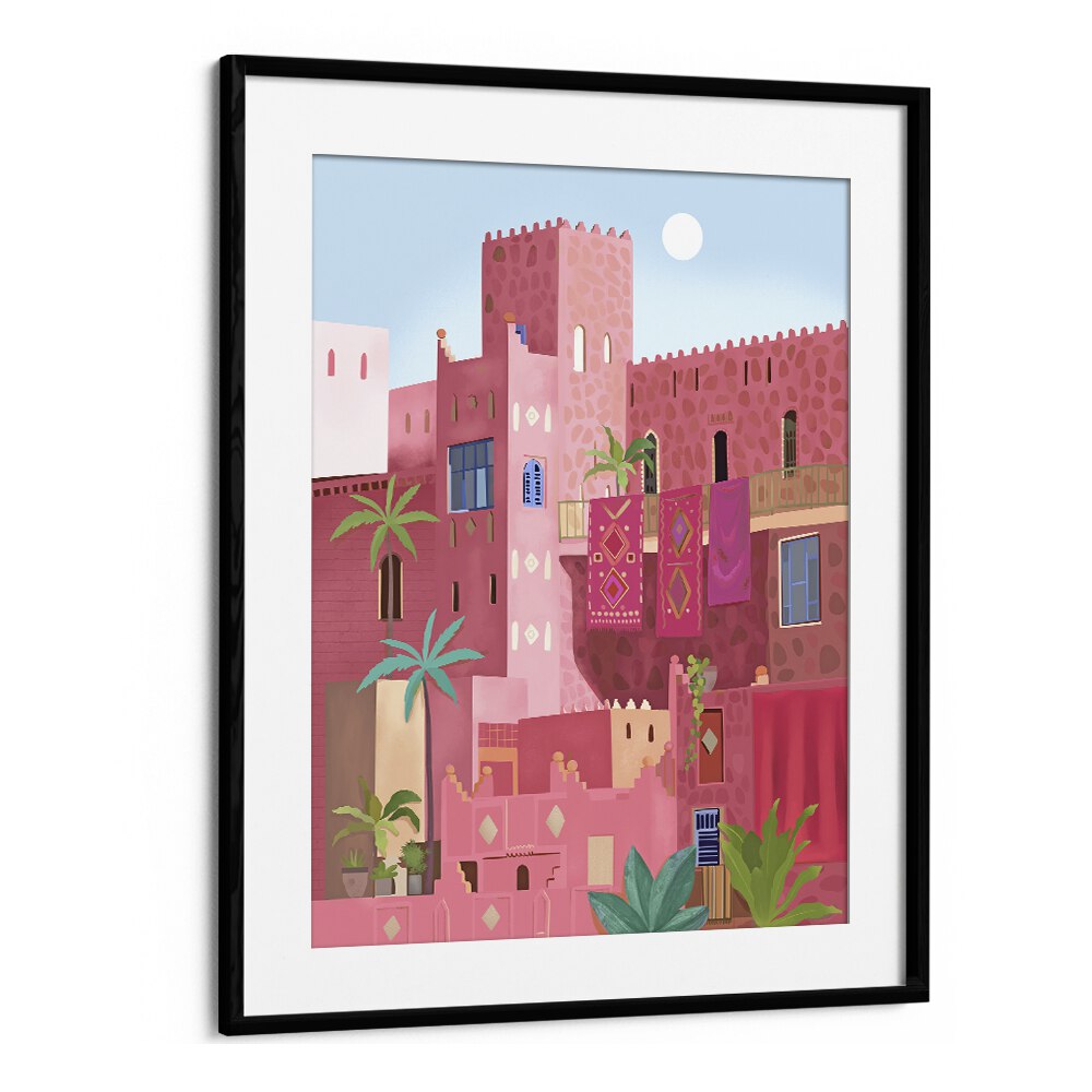 kashbah by petra lidze travel posters in Black Frame With Mount