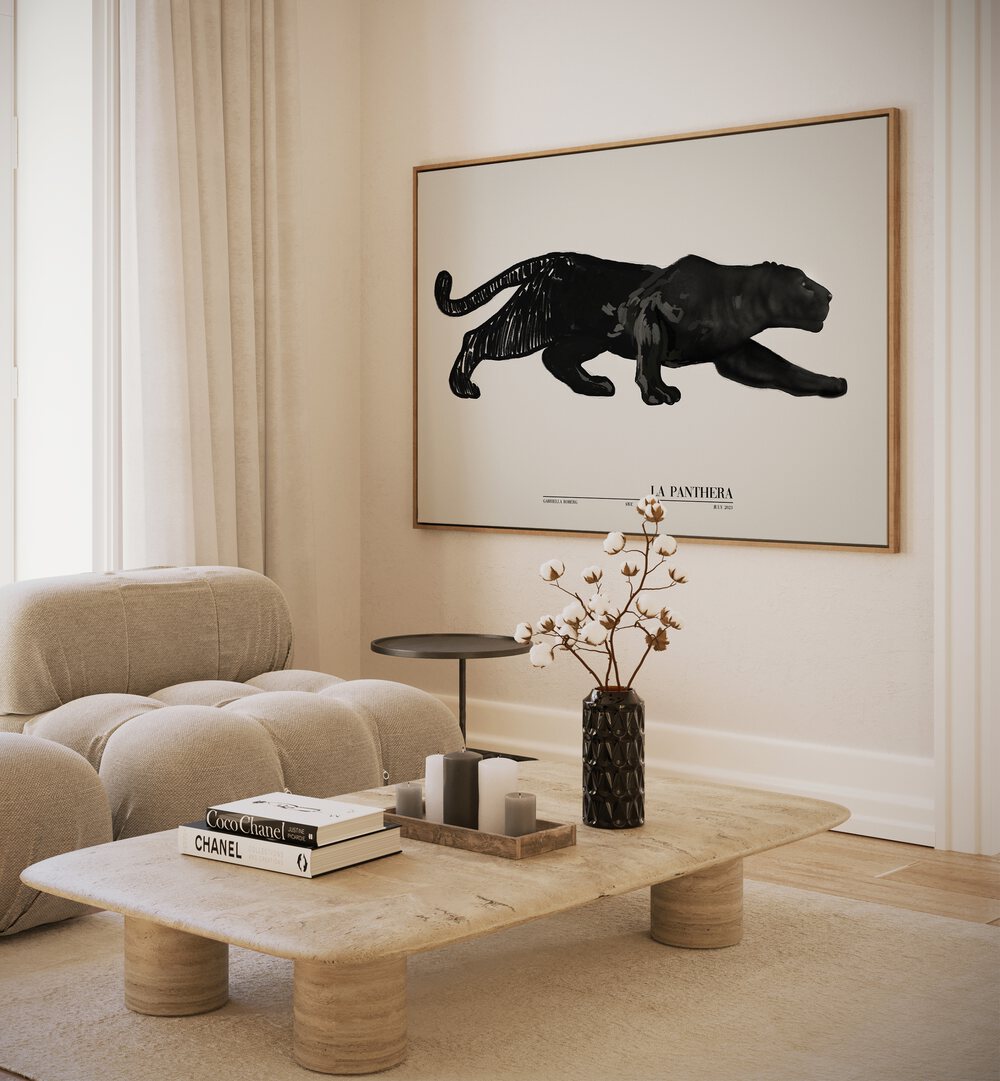 la panthera by gabriella roberg wildlife paintings wildlife posters Artwork II placed on a wall