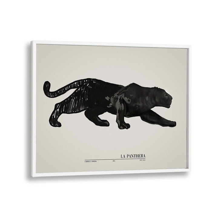 la panthera by gabriella roberg wildlife paintings wildlife posters in White Plain Frame