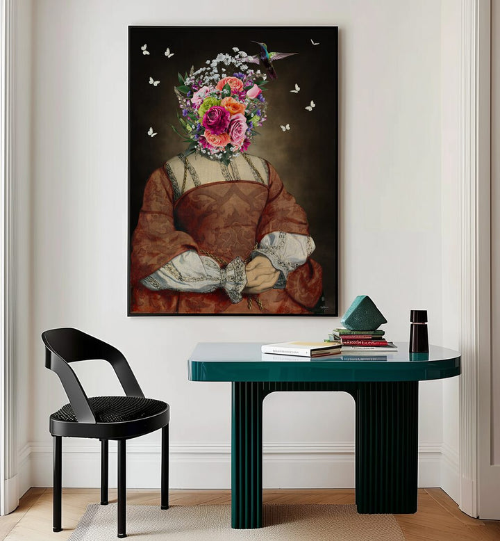 lady rainan by sue skellern wall art prints Artwork VII placed on a wall