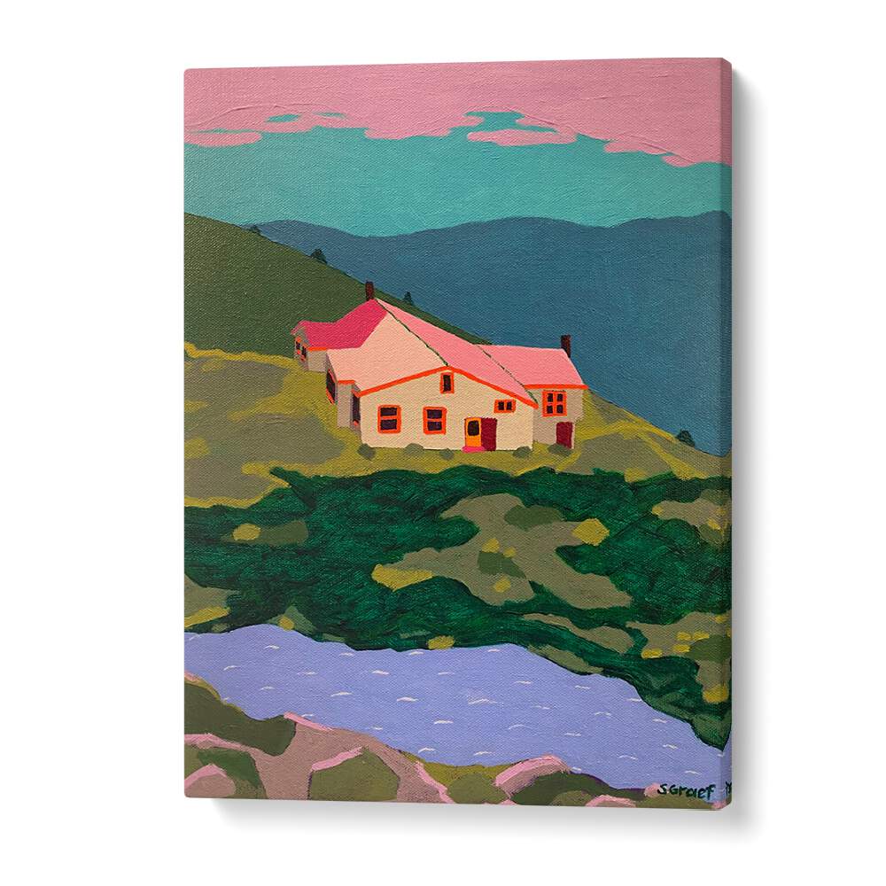 lakes of the clouds hut landscape art prints in Gallery Wrap