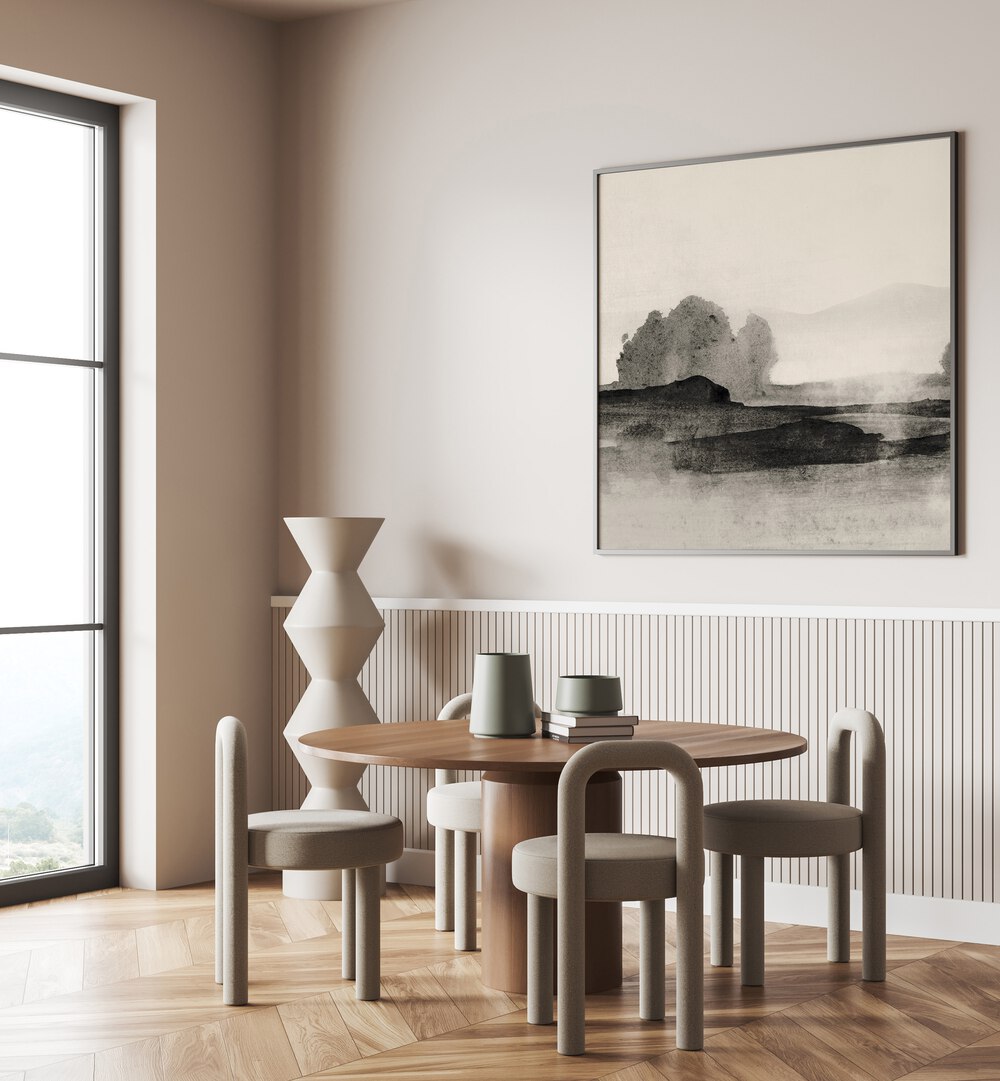 Transform your space with LAND I, ABSTRACT PAINTINGS by Dan Hobday, a captivating piece on premium canvas.