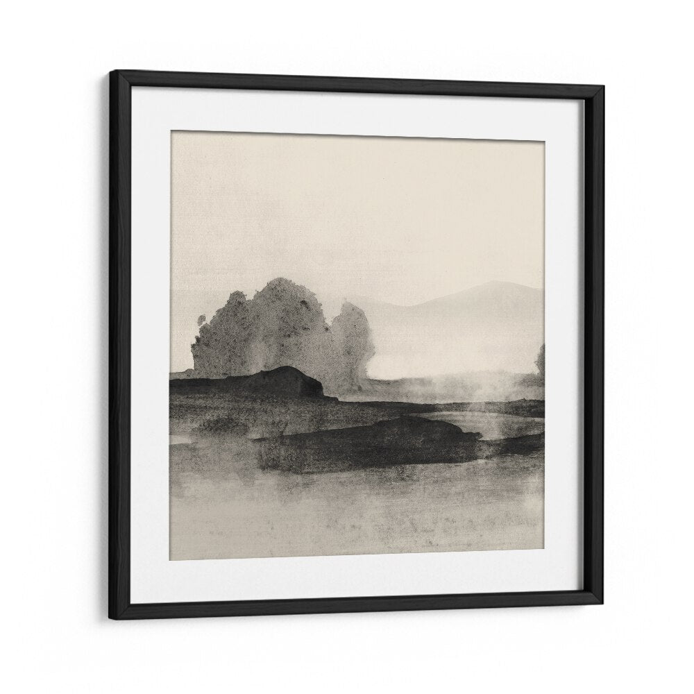 land i by dan hobday abstract art abstract paintings in Black Frame With Mount