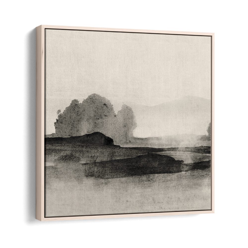 land i by dan hobday abstract art abstract paintings in Oak Wood Floater Frame