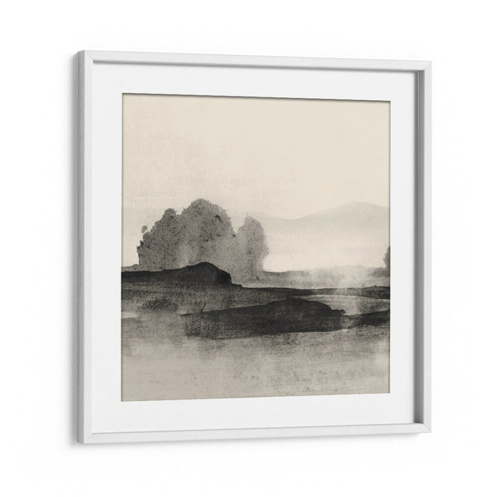 land i by dan hobday abstract art abstract paintings in White Frame With Mount