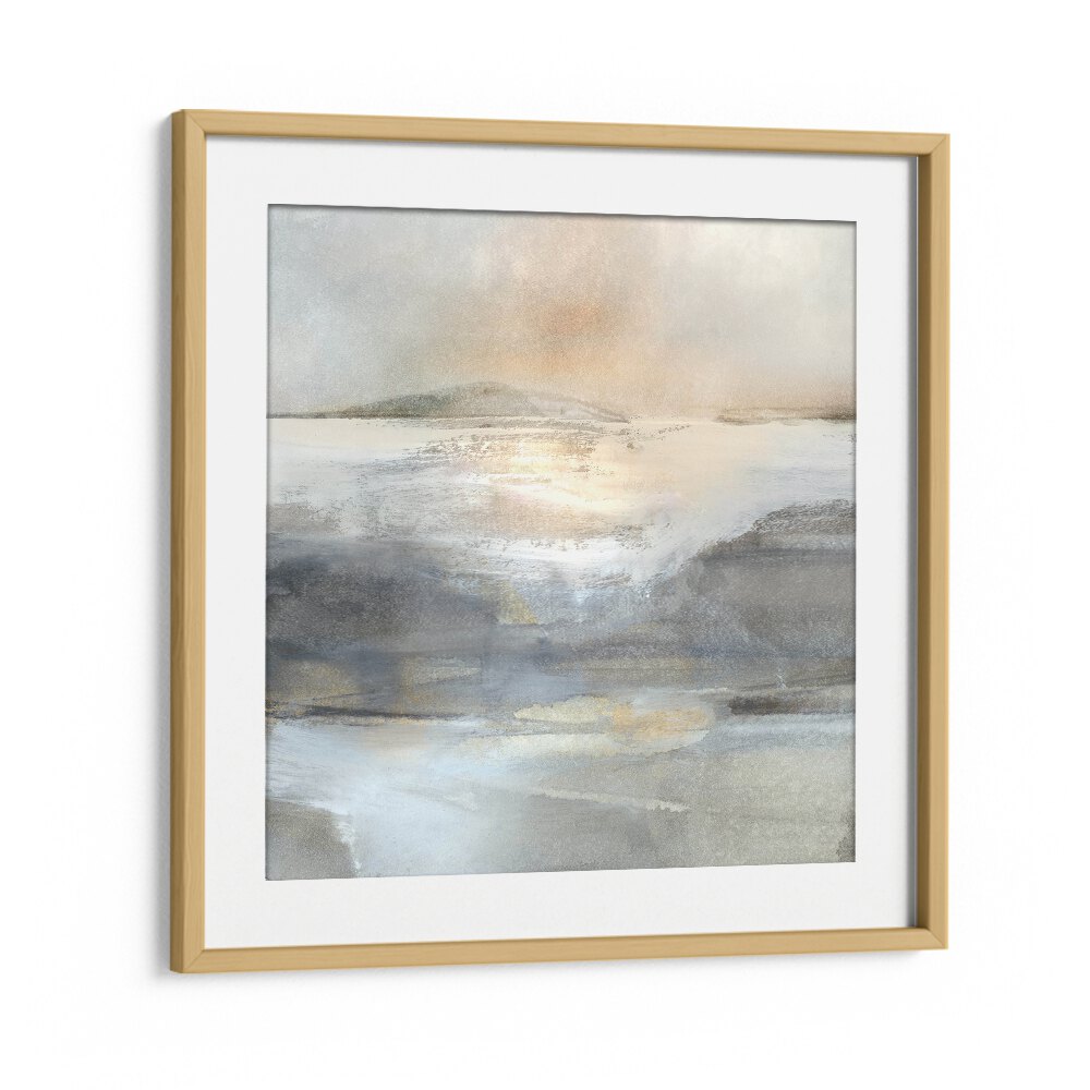 land iii by dan hobday abstract art abstract paintings in Oak Wood Frame With Mount