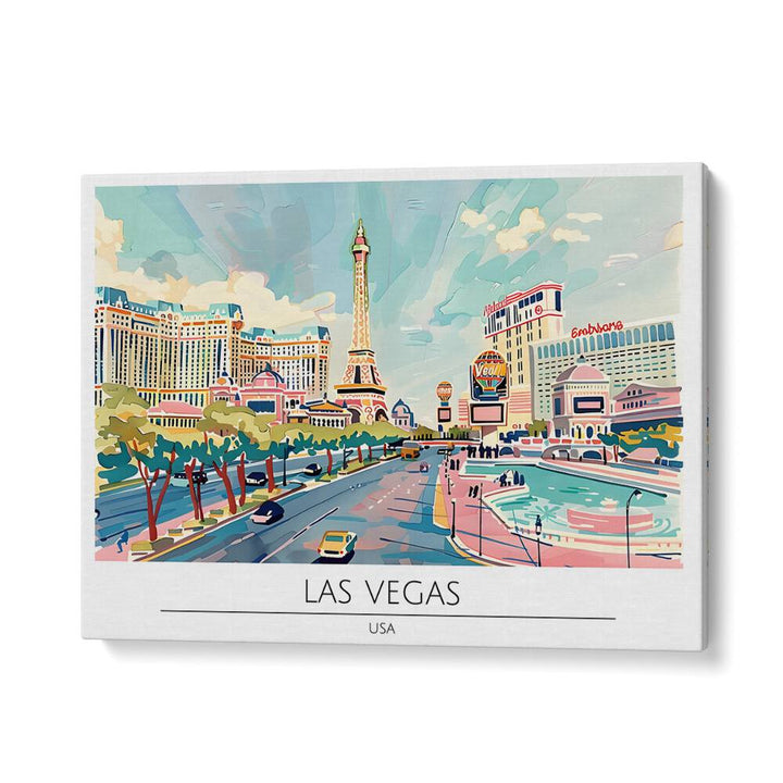 las vegas city-usa travel posters in Gallery Wrap