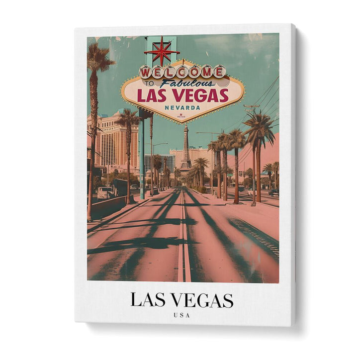 las vegas-usa travel posters in Gallery Wrap