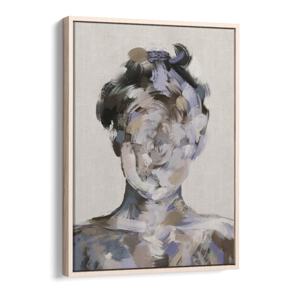 le portrait no. iii by gabriella roberg portraits & figurative illustrations in Oak Wood Floater Frame