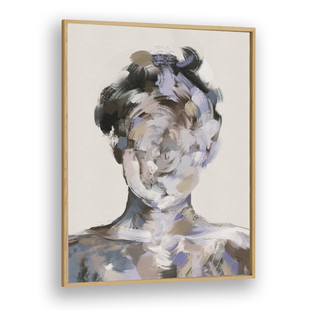 le portrait no. iii by gabriella roberg portraits & figurative illustrations in Oak Wood Plain Frame