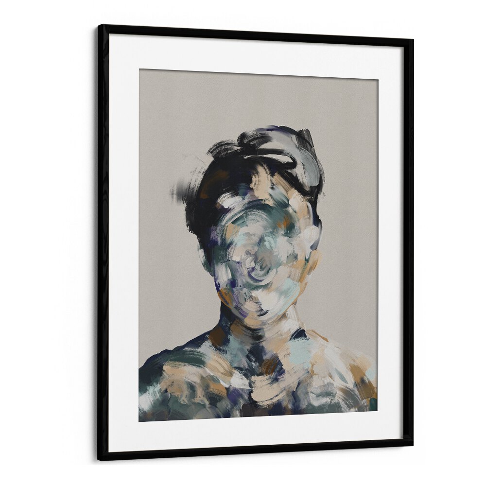 le portrait no.ii by gabriella roberg wall art prints in Black Frame With Mount