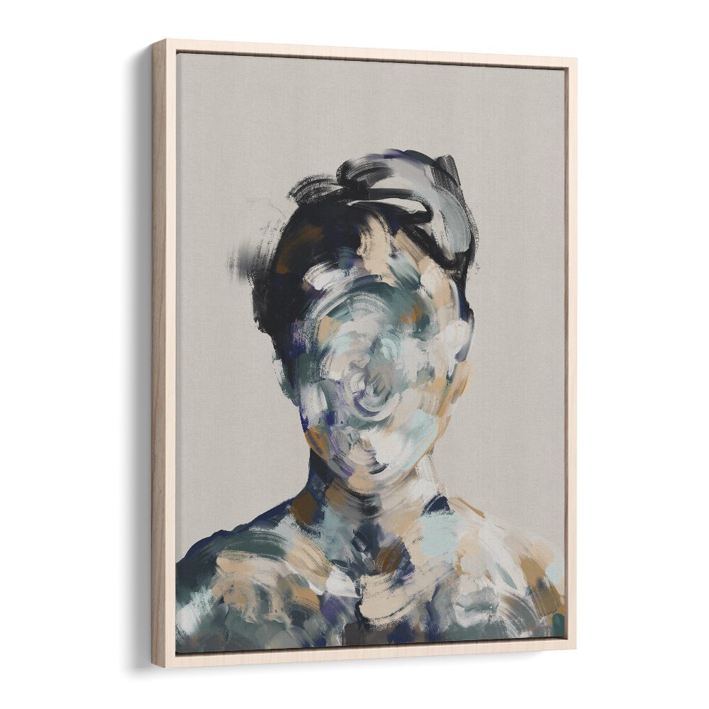 le portrait no.ii by gabriella roberg wall art prints in Oak Wood Floater Frame