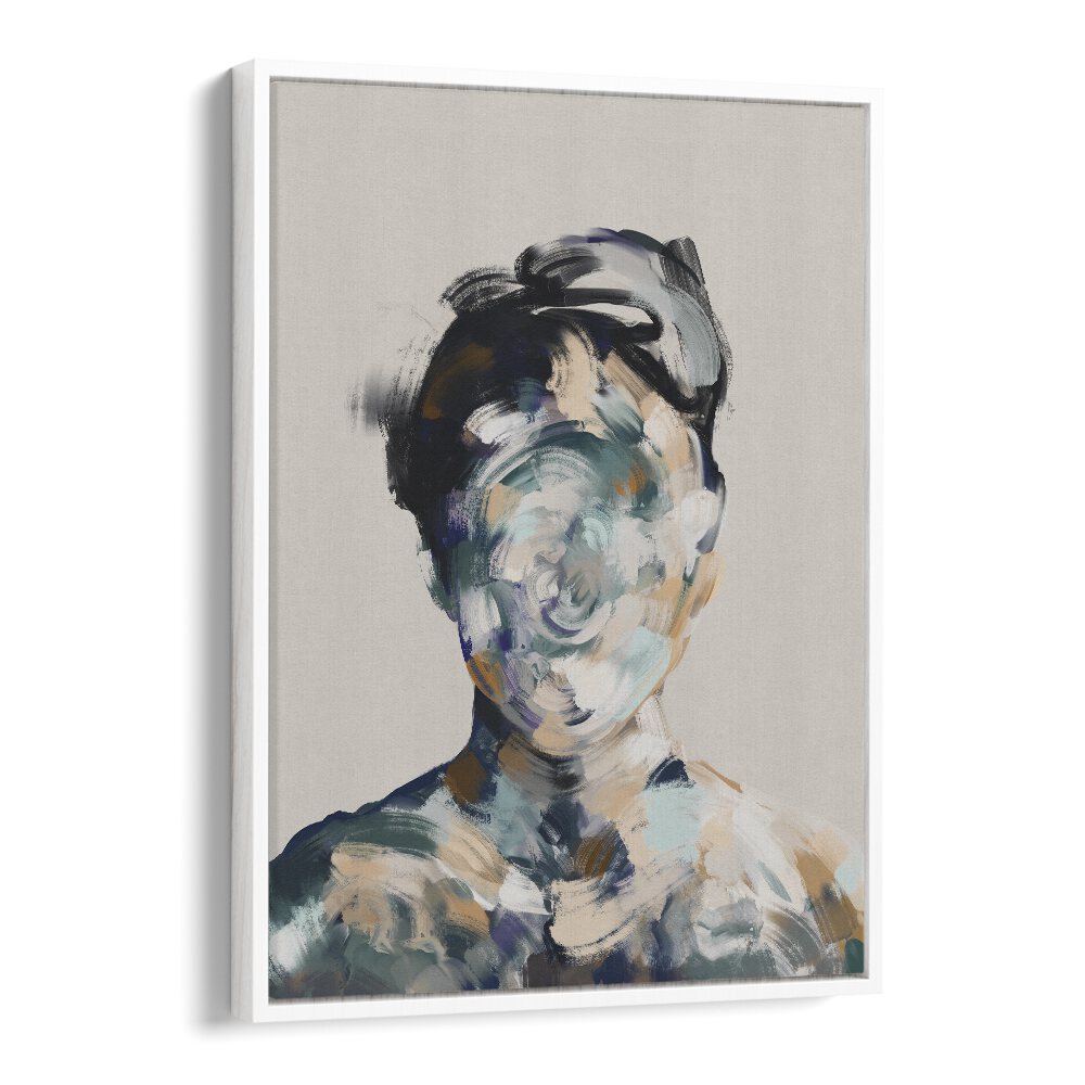 le portrait no.ii by gabriella roberg wall art prints in White Floater Frame