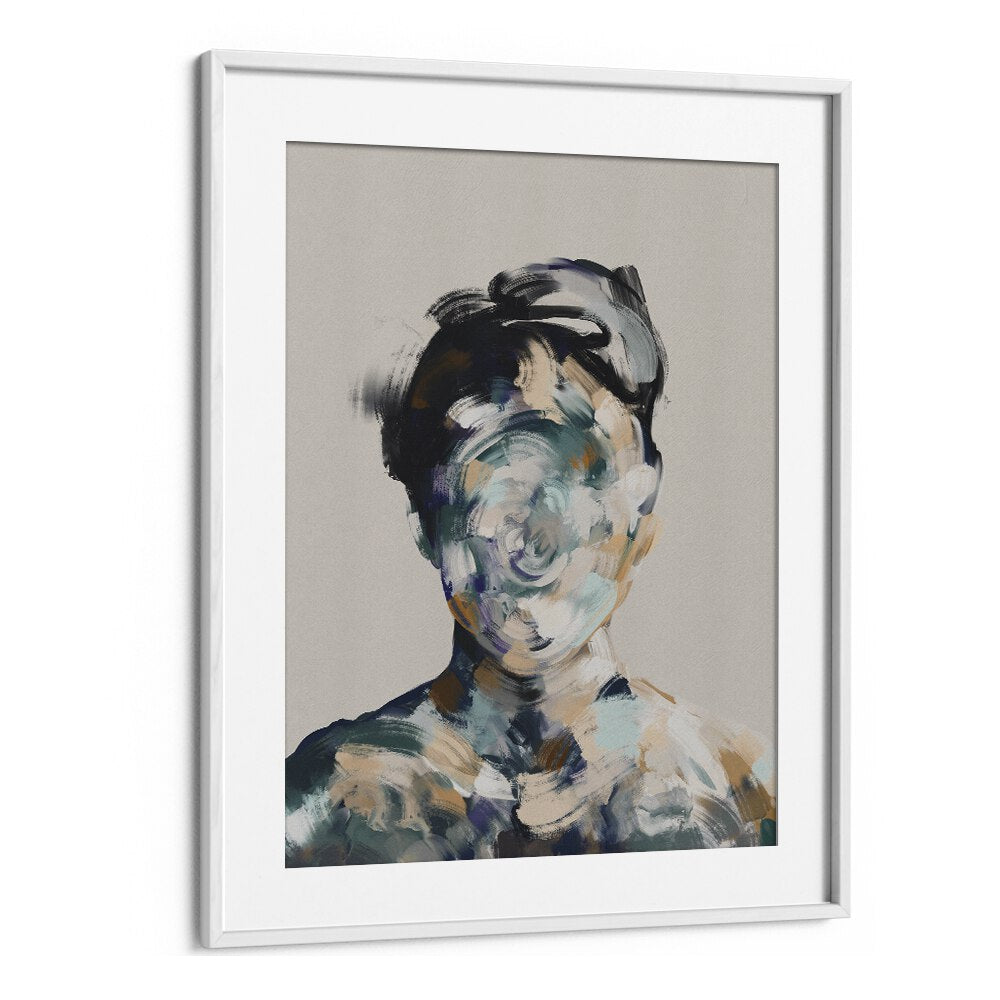 le portrait no.iiby gabriella roberg wall art prints in White Frame With Mount