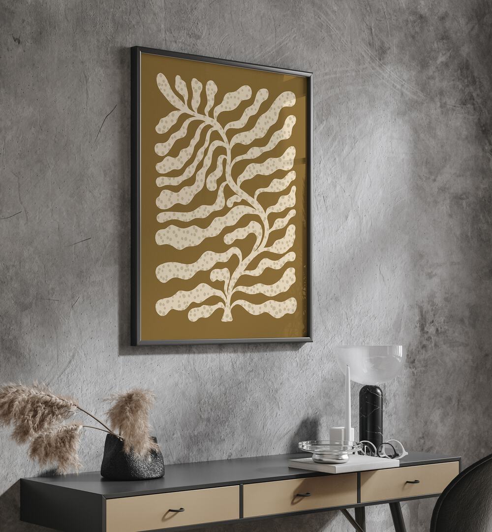 leafy plant III by alisa galitsyna abstract art abstract paintings Artwork II placed on a wall