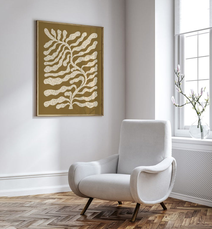 leafy plant III by alisa galitsyna abstract art abstract paintings Artwork III placed on a wall