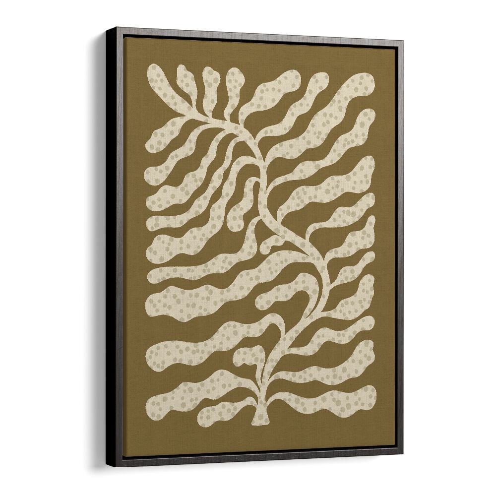 leafy plant III by alisa galitsyna abstract art abstract paintings in Black Floater Frame