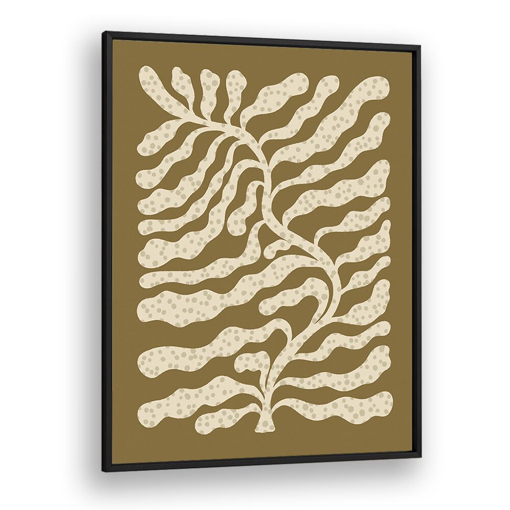 leafy plant III by alisa galitsyna abstract art abstract paintings in Black Plain Frame