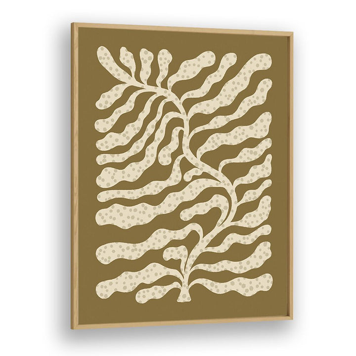 leafy plant III by alisa galitsyna abstract art abstract paintings in Oak Wood Plain Frame