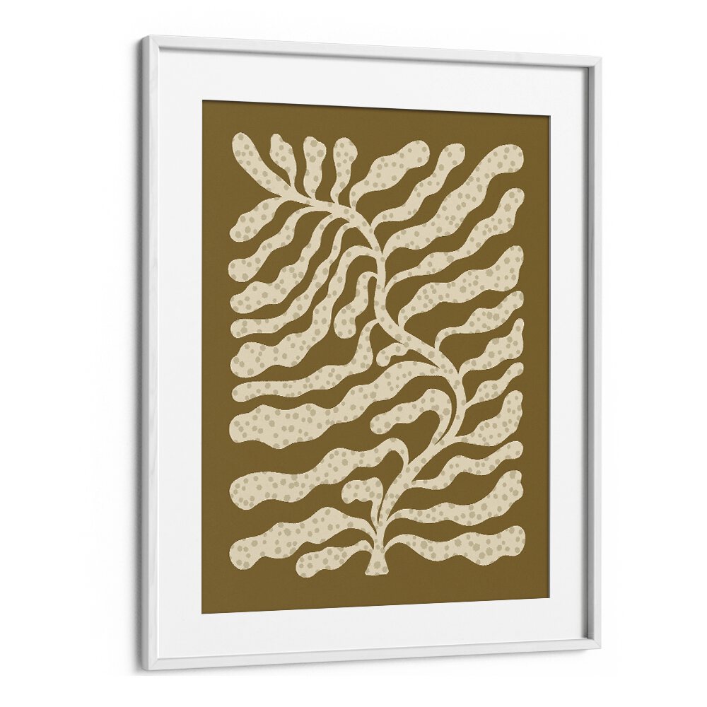 leafy plant III by alisa galitsyna abstract art abstract paintings in White Frame With Mount