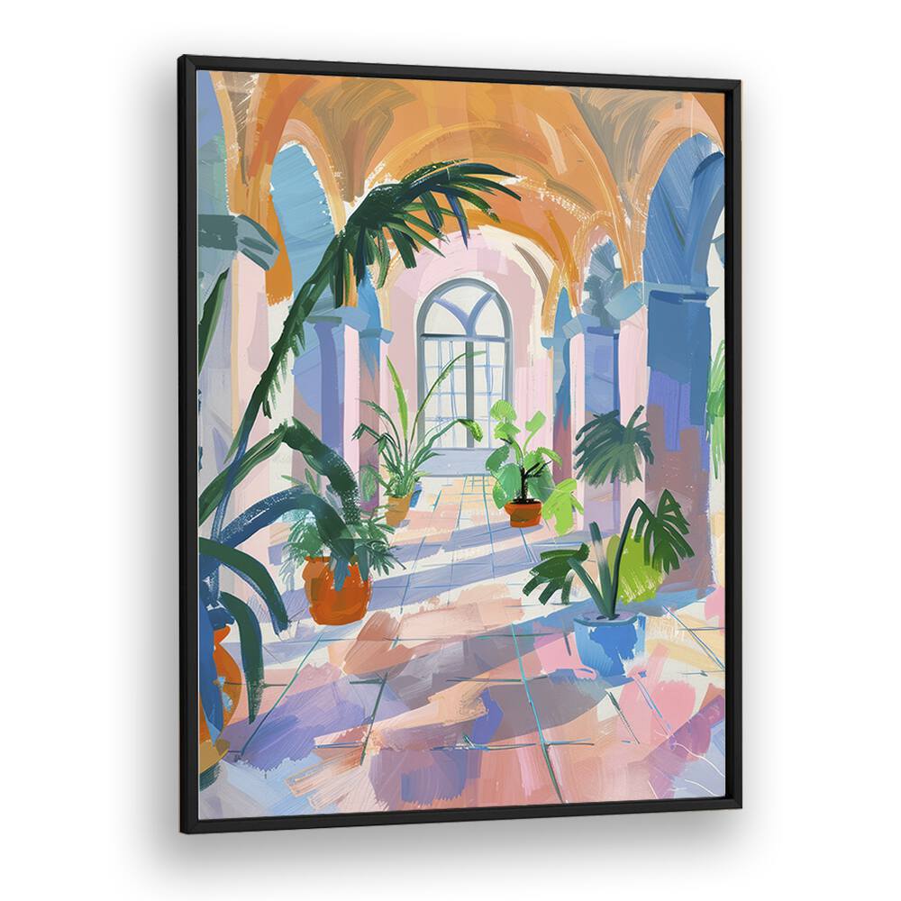 leafy sanctuary electric wall art prints in Black Plain Frame