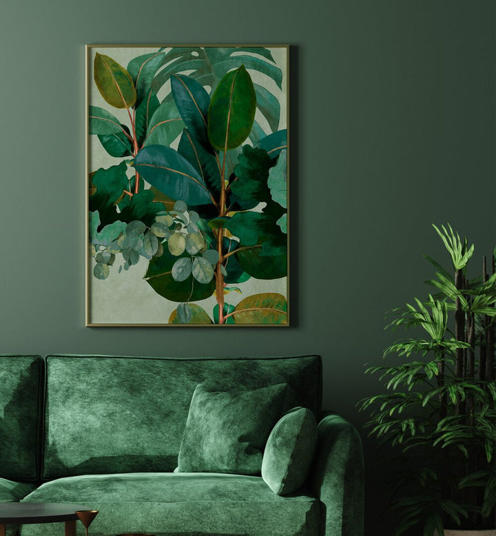 leaves more ix-kopie by ana rut bre botanical art prints Artwork III placed on a wall