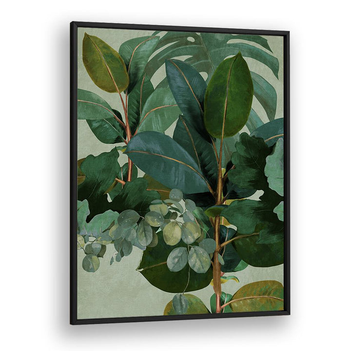 leaves more ix-kopie by ana rut bre botanical art prints in Black Plain Frame