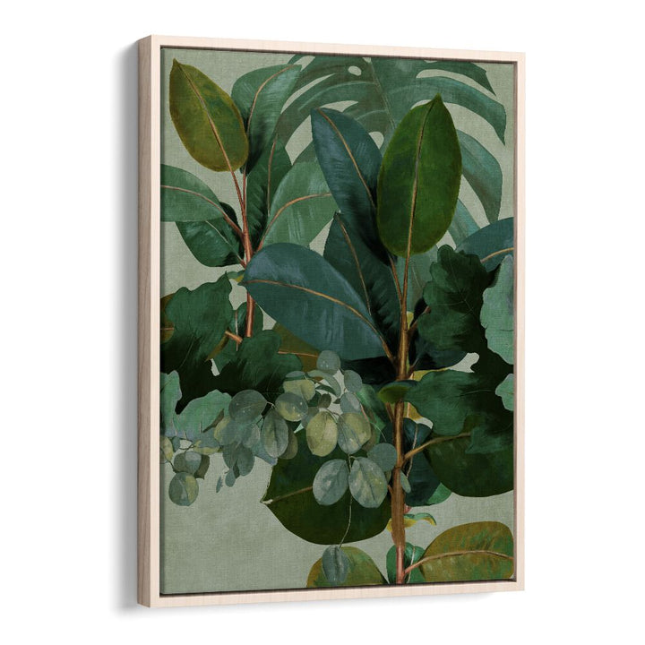 leaves more ix-kopie by ana rut bre botanical art prints in Oak Wood Floater Frame