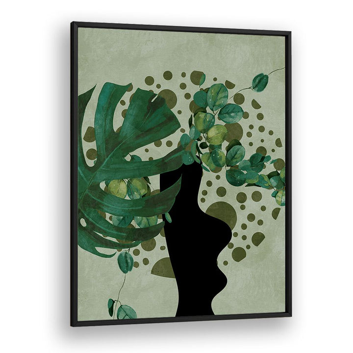 leaves more v-kopie by ana rut bre botanical art prints in Black Plain Frame