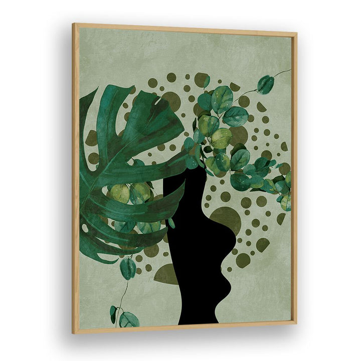 leaves more v-kopie by ana rut bre botanical art prints in Oak Wood Plain Frame