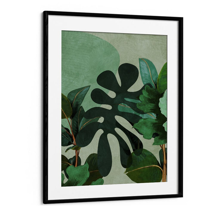 leaves more viii kopie by ana rut bre botanical art prints in Black Frame With Mount